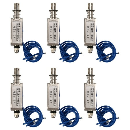 6X Solenoid Electric Solenoid Type Push / Pull 10 mm DC 12 V 2.1 Kg Force