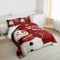 thumbnail image 3 of jejeloiu Let It Snow Bedding Comforter Set,Xmas Snowmen Twin Comforter Sets,Merry Christmas Bedding Set For Children,Super Cozy Room Decor Reversible,2 Pieces, 3 of 8