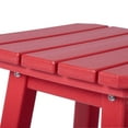thumbnail image 6 of Costaelm Paradise 24" Outdoor Patio HDPE Square Counter High Backless Bar Stool, Red, 6 of 8