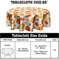 thumbnail image 2 of Autumn Round Tablecloth 60 Inch - Pumpkins Maple Leaves Table Cloth Thanksgiving Botanical Foliage Table Covers Decorative for Holiday Kitchen Dinning Outdoor, 2 of 6