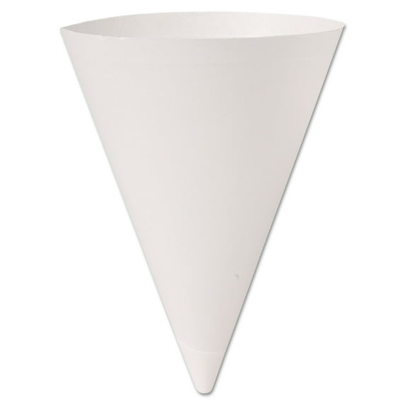 Dart Straight Edge Unprinted Paper Cone Water Cups 7oz 5000/Carton Kitchen\Dining