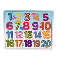 thumbnail image 2 of HILABEE Shape Matching Puzzle Busy Board Puzzles Activities Wooden Sorting Blocks Numbers, 2 of 6