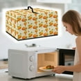 thumbnail image 3 of FOR U DESIGNS Pumpkin Print Microwave Oven Dust Cover Dustproof Small Appliance Covers Stain Resistant Microwave Oven Grill Covers Protector with Top Handle-L, 3 of 8