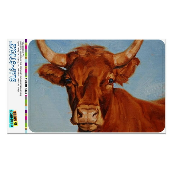Brown Cow Cattle Horns Home Business Office Sign