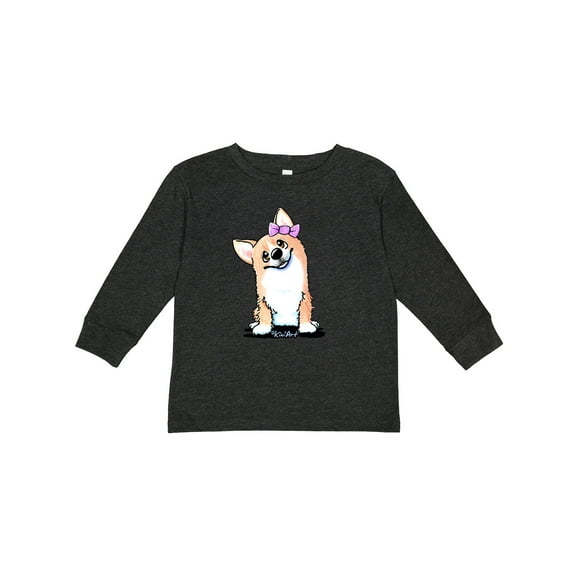 Inktastic Corgi Puppy Girl Boys or Girls Long Sleeve Toddler T-Shirt