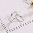 thumbnail image 3 of Cute Cat Matching Couple Rings S925 Sterling Silver Bands for Women Men, 3 of 6