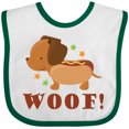 thumbnail image 3 of Inktastic Dachshund Hot Dog Funny Boys or Girls Baby Bib, 3 of 4