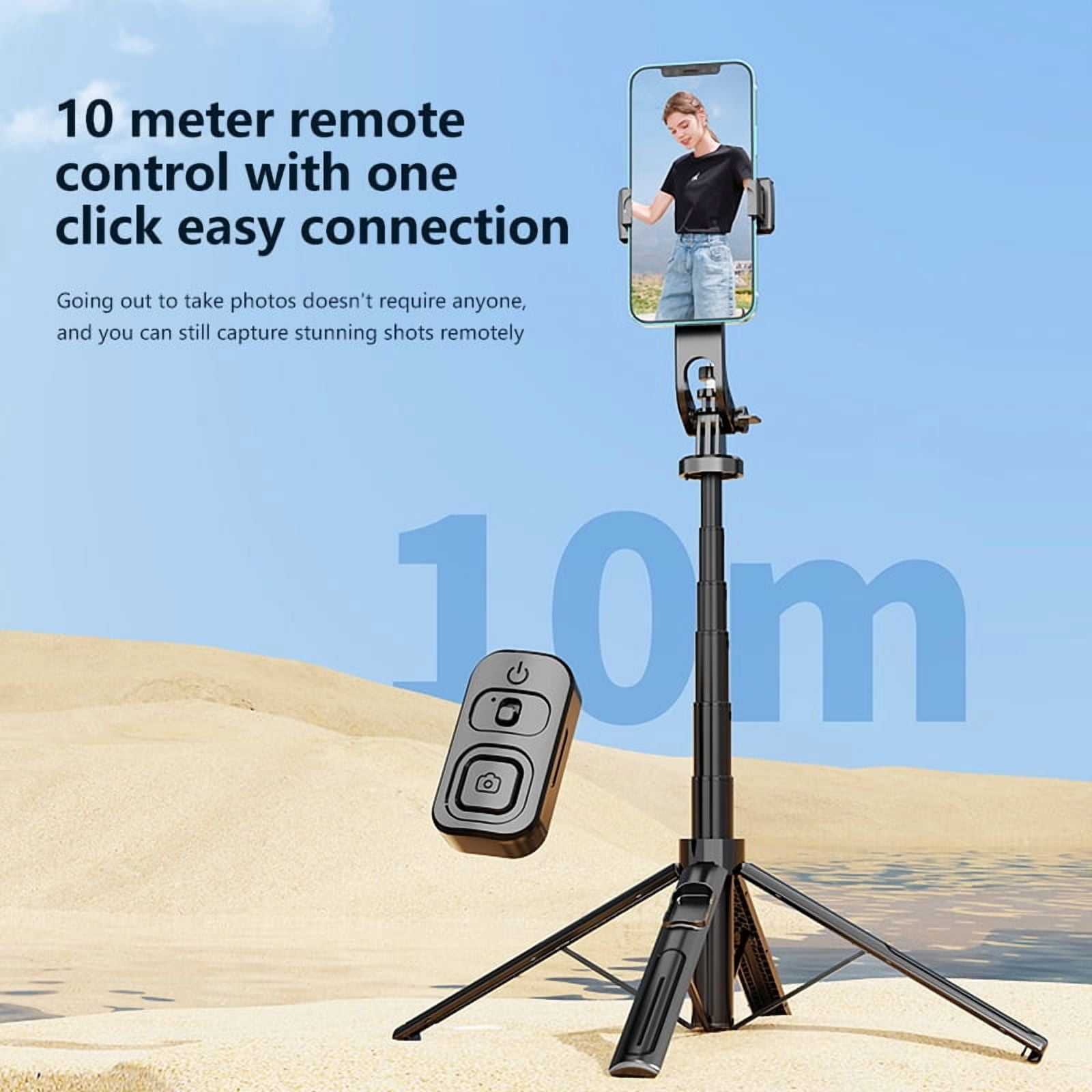 DODOUP Selfie Stick Tripod Stand for iPhone Samsung Huawei Cellphone 1.3m Extendable Phone Tripod with Wireless Remote