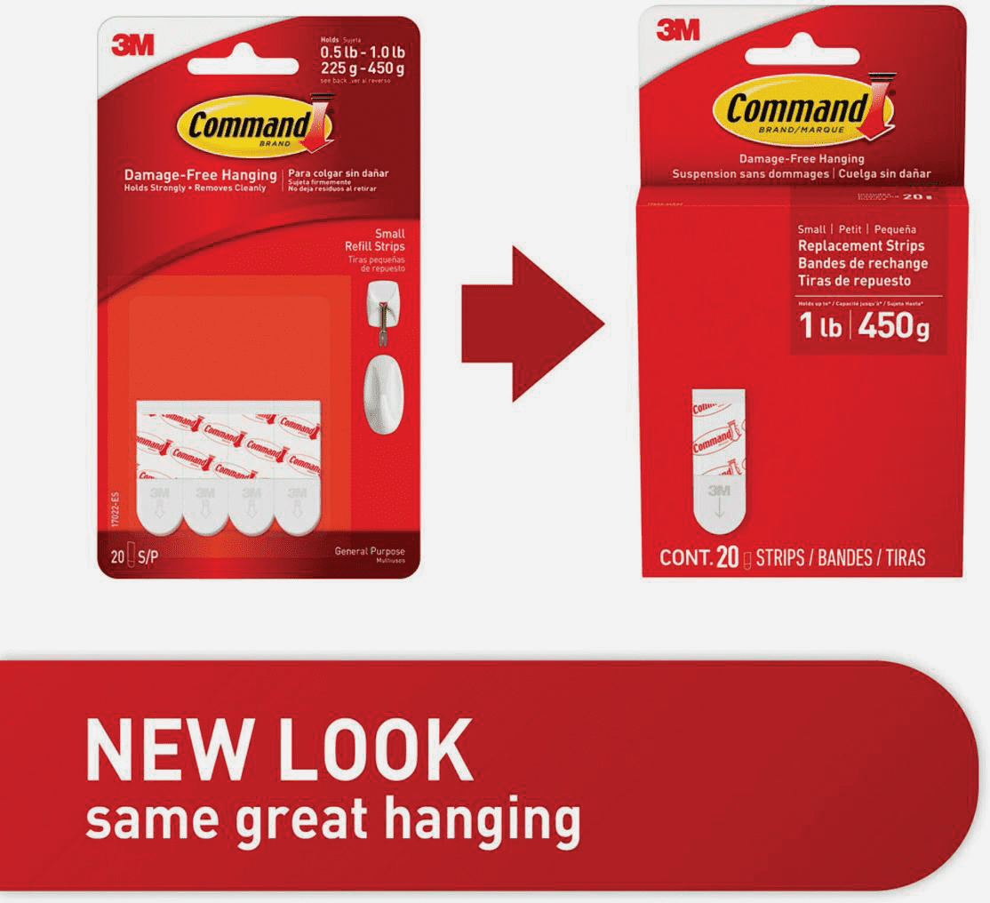 Command Replacement Adhesive Strip - Pack of 2 — Residential Use, Standard Application