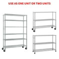 thumbnail image 6 of Hassch 46"W Adjustable Steel Wire Shelving Unit, 6-Tier Mobile Heavy-Duty Storage Rack with Side Hooks for Home, Kitchen, Garage (Silver), 6 of 9