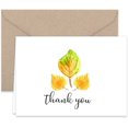 thumbnail image 4 of Fall Leaves Thank You Note s & Kraft Envelopes - 25 Pack, 4 of 5