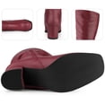 thumbnail image 3 of BLISSFUL STEP Halloween Women's Knee High Boots Square Toe Slouch Chunky Heel Burgundy 7, 3 of 5