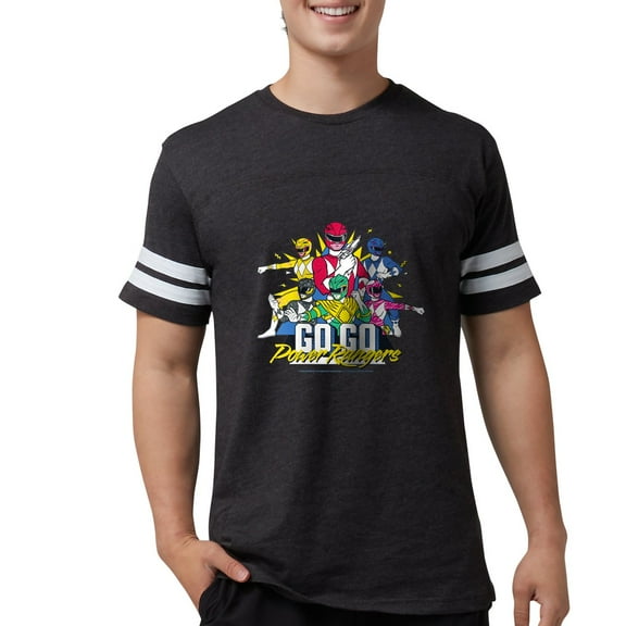 CafePress - Go Go Power Rangers Group S Men's Football T Shirt - Mens Football Shirt