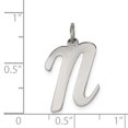 thumbnail image 2 of 925 Sterling Silver Dainty Letter N Initiale Nom Monogramme Collier Pendentif Pendentif, 2 of 6