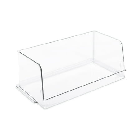 Smart Design Stackable Household Bin - 7 x 12.5 inch - Clear