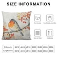 thumbnail image 6 of Acheng  Bird Tree Throw Pillow Covers Decorative Print Accent Pillow Case Colorful Cute Cushion for Farmhouse Bed Couch Decor Piped Edge Beige Orange,Set of 2 White, 6 of 6