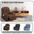 thumbnail image 2 of Funda reclinable ULTICOR para 1 asiento, terciopelo elástico, color chocolate, 2 of 7