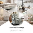 thumbnail image 5 of Tina's Home Upholstery 360° Swivel Recliner Set of 2, Nursery Chair with Nailhead Trim & Metal Base for Living Room & Nursery Comfort Medallion, 5 of 6