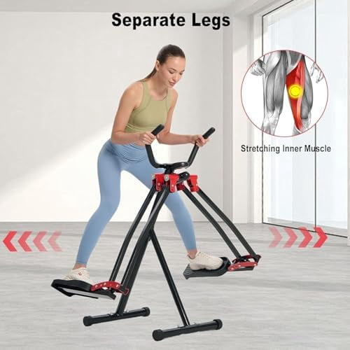 Air Walker Exercise Machine, Home Space Walker Aerobic Stepper, Foldable Elliptical for Small Spaces - Cross Trainer Glider Exercise Machine for Men and Women Fitness Equipment