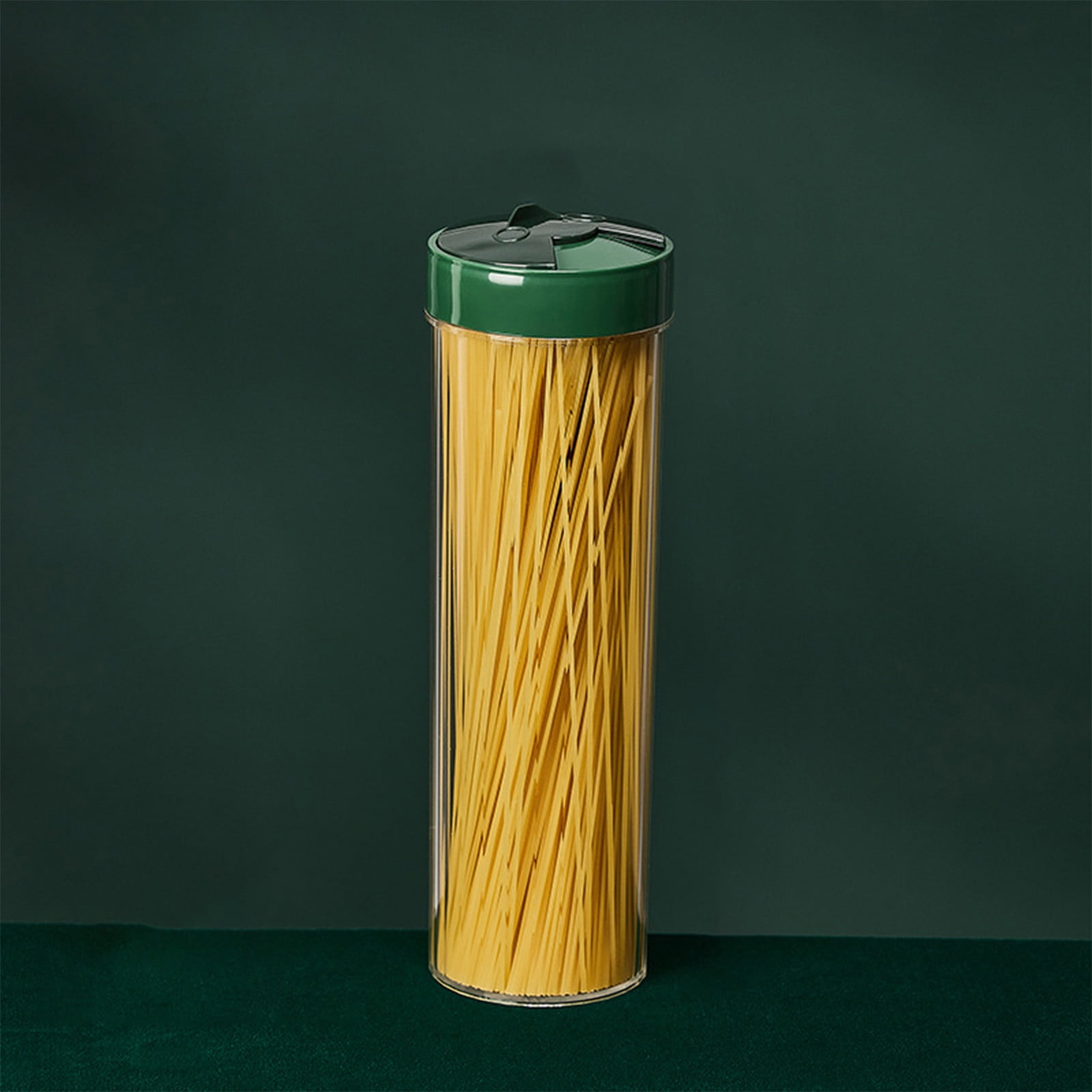 Xqxayjr under $5 Airtight Pasta Container, Tall Clear Airtight Pasta Storage Container,Spaghetti Noodle Food Storage Jar with Lid,Kitchen Pantry Organization Canister
