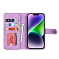 thumbnail image 5 of Nalacover Compatible with for iPhone 14 Wallet Case Crossbody, Zipper Leather Phone Case with RFID Blocking Card Holder Wrist Strap Present for Women For iPhone 14, Lightpurple, 5 of 10