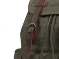 thumbnail image 6 of KAUKKO Vintage Casual Canvas and Leather Rucksack Backpack, 1Green, 6 of 9
