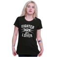 thumbnail image 4 of Fighter Not a Lover Muay Thai Athlete Womens Fitted Plus Size Graphic Tee Brisco Brands 2X, 4 of 5