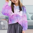 thumbnail image 2 of Durtebeua Girls Casual Long Sleeve Sweatshirt Crew Neck Cute Pullover Relaxed Fit Tops Z03-Blue,8-9 Years, 2 of 4