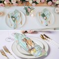 thumbnail image 3 of Easter Cloth Napkins, Spring Rabbit Eggs Flowers Leaf Green Wooden Plank Washable and Reusable Dinner Napkins Set of 2, Table Napkin for Kitchen Party Birthday Wedding Hotel Housewarming 20"x20", 3 of 9