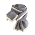 thumbnail image 4 of Bufanda gruesa para hombre y mujer, ideal para el frío, regalo de San Valentín, 175 cm, accesorios de disfraz Gris, 4 of 8