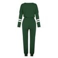 thumbnail image 5 of YUGYXL Jogging Suits for Women Long Sleeve Crewneck Pullover with Track Pant 2 Piece Lounge Set Sweatsuit Travel Outfits Army Green M, 5 of 5