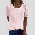 thumbnail image 2 of Womens Summer Top Shirt For Women Short Sleeves Outdoor Fashion Causal T-Shirt Casual Loose Blouses T Shirts, 2 of 7