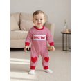 thumbnail image 6 of BemeyourBBs Newborn Valentines Day Outfit Baby Boys Girl Love Jumpsuit Long Sleeve Crewneck Striped Embroidery Romper Onepiece Clothes, 6 of 9