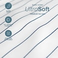 thumbnail image 4 of Bare Home Ultra-Soft Sheet Set - Premium 1800 Collection - Deep Pockets - 4-Pieces - California King, Pinstripe - White/Midnight, 4 of 7