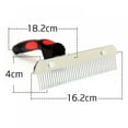 thumbnail image 2 of Stainless Steel Long Tooth Pet Rake Brush Deshedding Tool Beauty Comb For Large Dogs,Black Red, 2 of 5