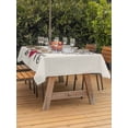 thumbnail image 2 of Outdoor Tablecloth with Umbrella Hole and Zipper, Romance Love Rectangle Table Cloth 60x120 Inch Waterproof Tablecloth, Heart Dog Paw Prints Roses Beige Picnic Table Cover for Patio Camping, 2 of 7