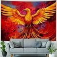 thumbnail image 4 of Fenyluxe Phoenix Bird Wall Art Animal Wall Art Bird Wall Decor Cool Burning Phoenix Art Animal Canvas Wall Art for Bedroom Living Room Decor  60x50inch, 4 of 6