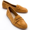thumbnail image 1 of Dorothy - Mocasines de ante color mostaza amarillo 23 CM, 1 of 5