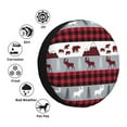 thumbnail image 4 of Naloa Buffalo Plaid Forest PVC Leather Spare Tire Wheel Cover for Car Truck SUV Camper Trailer Universal Fit many size14 inch, 4 of 6