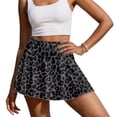 thumbnail image 2 of Xoenoiee Black Leopard Print Womens Tennis Skirt Pleated Athletic Skirts with Pockets Shorts High Waisted Golf Skort for Workout Pickleball, 2XL, 2 of 7