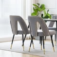 thumbnail image 5 of Gold - Tipped Legs and Nailheads | In a Home Dining Setup | Decorative and Sturdy Chairs, 5 of 7