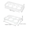 thumbnail image 2 of Toyvian 2Pcs Space Saving Egg Rack Transparent Plastic Kitchen Household Modern, 2 of 8