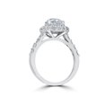 thumbnail image 2 of Bague de Fiançailles Halo Double Diamant Rond 3 5/8ct Or Blanc 14K, 2 of 3