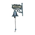 thumbnail image 4 of Timbre de puerta,Timbre de hierro fundido para cenas al aire libre,estilo rústico,Letrero de bienvenida de metal vintage para montar en la pared resistente,Campana decorativa antigua retro con, 4 of 8