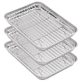 thumbnail image 1 of Aspire Baking Sheets and Racks Set, Stainless Steel Oven and Dishwasher Safe Wire Rack, Easy Clean-L 3 Pcs, 1 of 7
