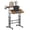 Rustic Brown, variant on EDX Standing Desk with Wheels, Dual Desktop Height Adjustable Desk, Treadmill Desk for Walking Pad, Mobile Computer Table with Cup Holder for Home Office Bedroom Living Room, Rustic Brown