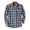 Blue, variant on XMMSWDLA Deals Clearance Mens Plus Top Plaid Padded Shirts Casual Long Sleeve Button Down Lapel Jackets Slim Fit Winter Warm Tops Blouse