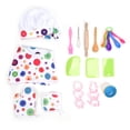thumbnail image 2 of Juego De Chef De Niños, Hornear Bricolaje Reutilizable Para Niños Lavables Para Cocinar Y Hornear Para Niñas Cocinando, 2 of 7