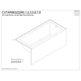 thumbnail image 3 of Aqua Eden CVTAP663222R1 66" Acrylic Rectangular 3-Wall Alcove Tub, Right Hand Drain, Glossy White/Polished Chrome, 3 of 4