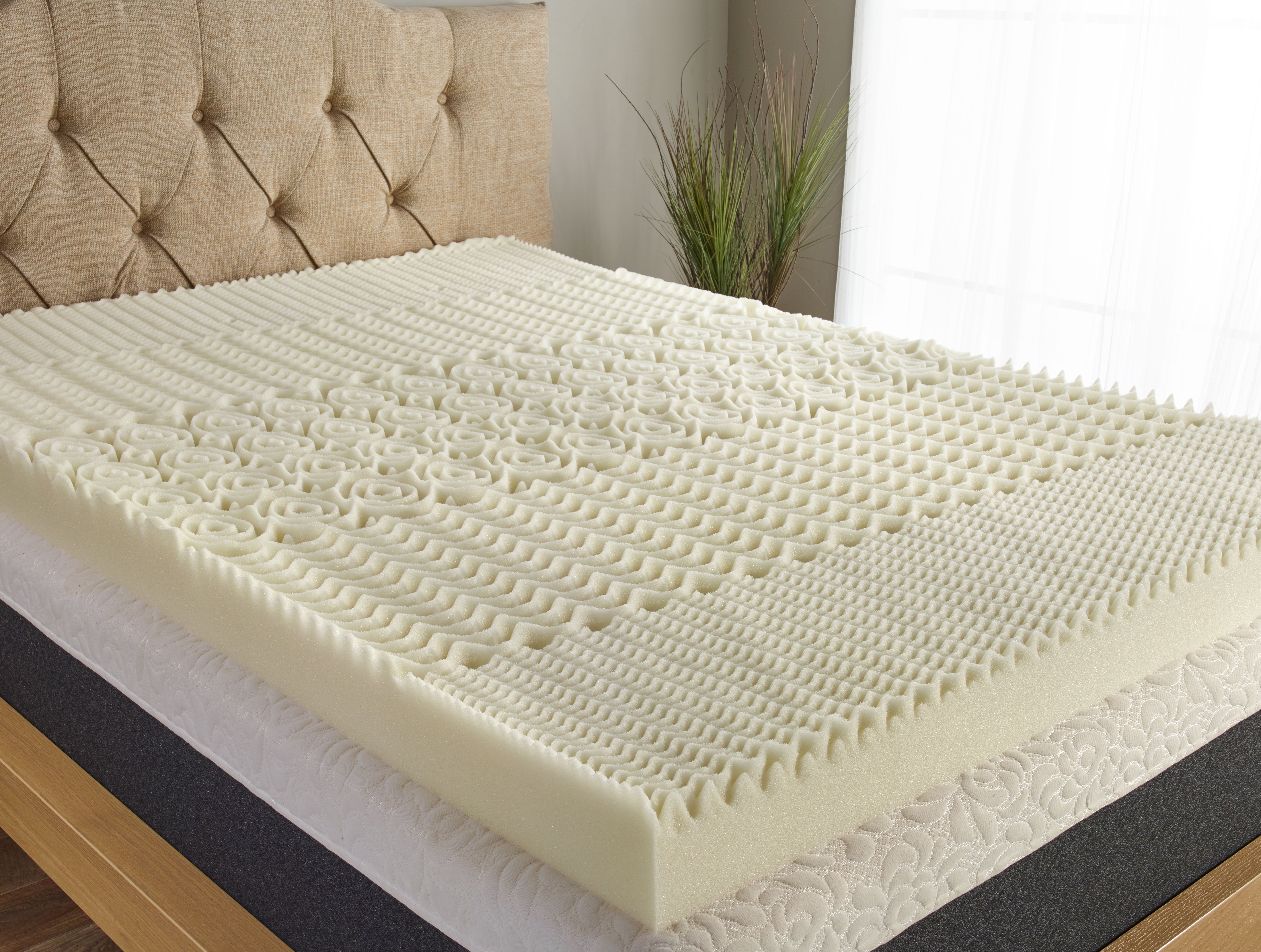 Isotonic+ Memory Foam Mattress Topper, 5 Zone, King, 4 inch, Isotonic